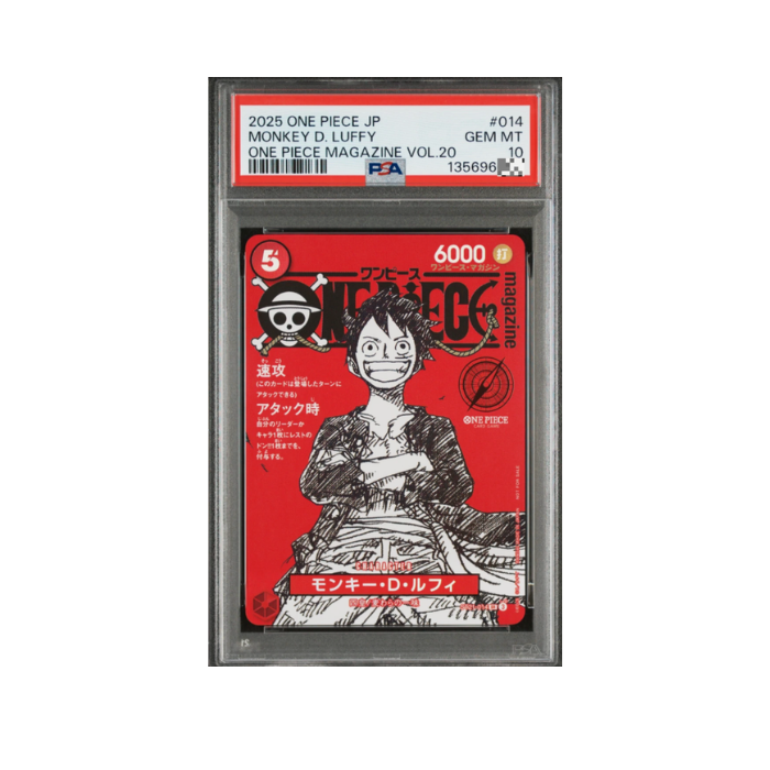 Carte One Piece Monkey D. Luffy (ST21-014) V.1 – PSA 10 Édition Japonaise
