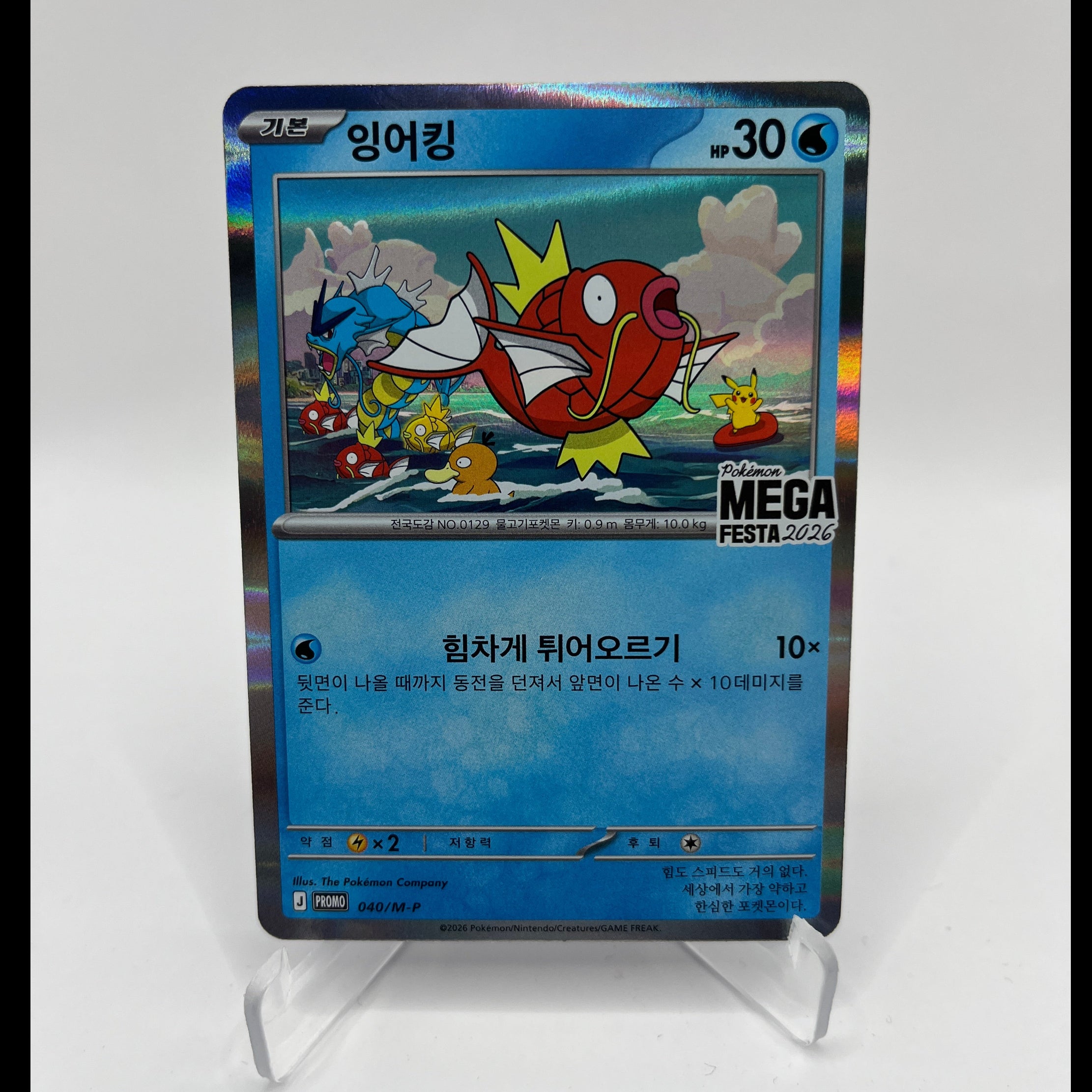 Pokemon TCG 2026 MEGA FESTA Magikarp 040/M-P Promo Coréenne Scellée