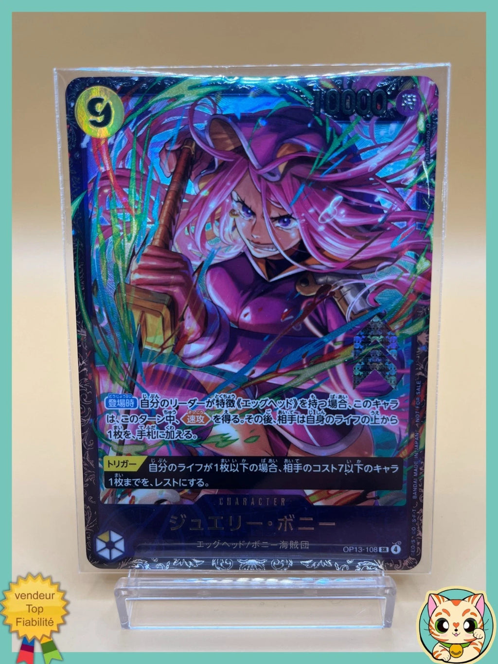 Carte One Piece Jewelry Bonney Flagship (OP13-108) – Promo Top 8 Tournoi JP – Scellée